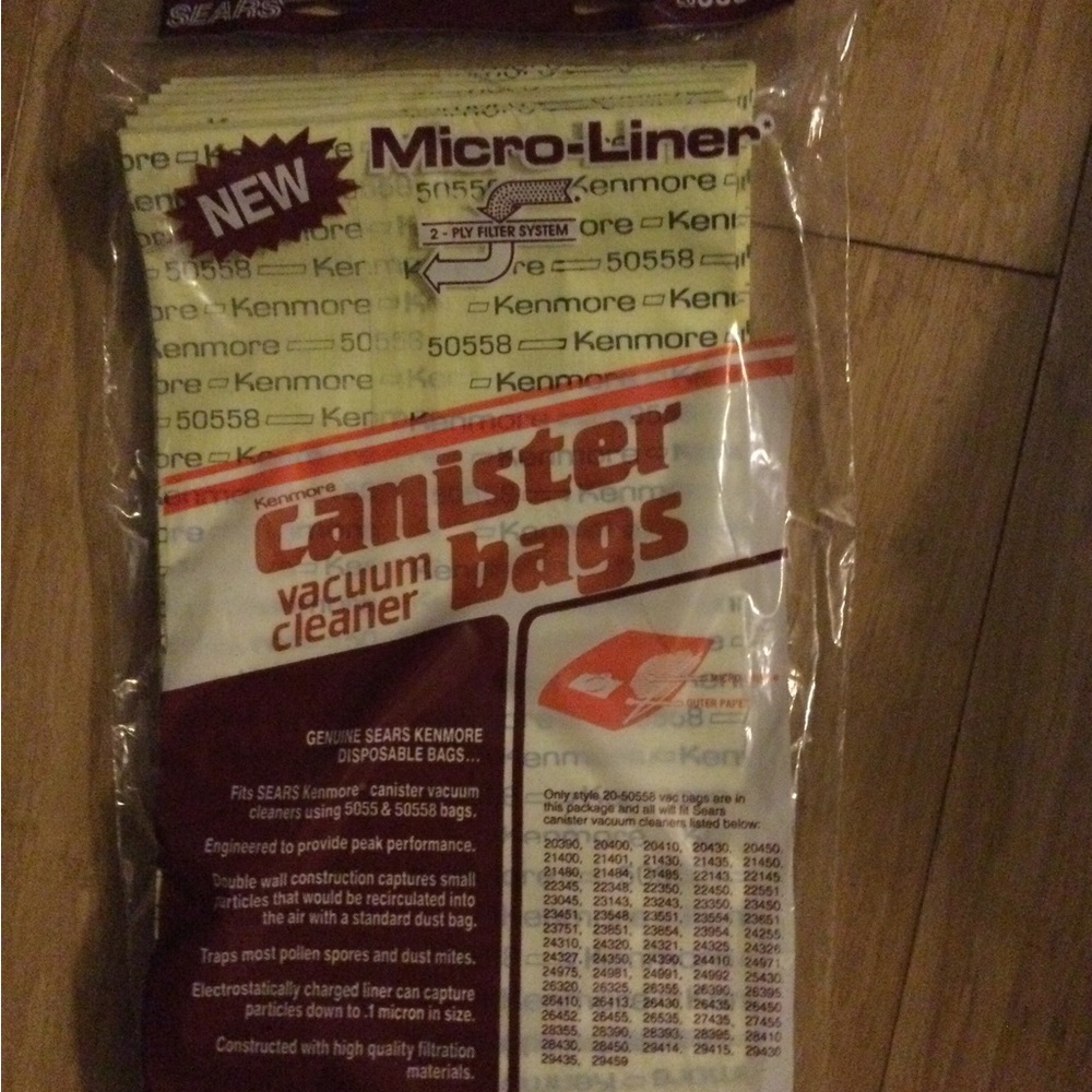 Kenmore Canister Vacuum Cleaner Bags, 8 New with Micro-Liner, # 50558